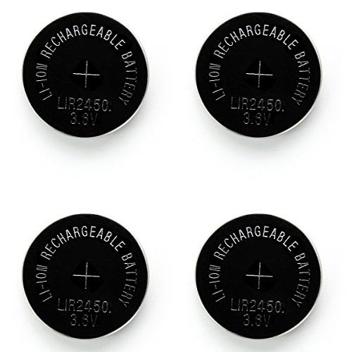 4 x LIR 2450 3.6 Volt Li-Ion Rechargeable Button Cells