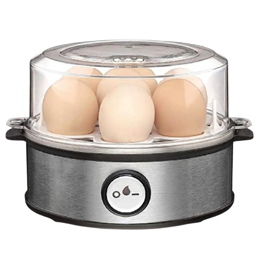 Drumstone Electric Egg Boiler and Poacher | Stainless Steel 7-Egg Capacity Multi-Functional Egg Maker | One-Touch Operation with Automatic Shut-Off for Hard, Medium, or Soft Boiled Eggs-picture-12
