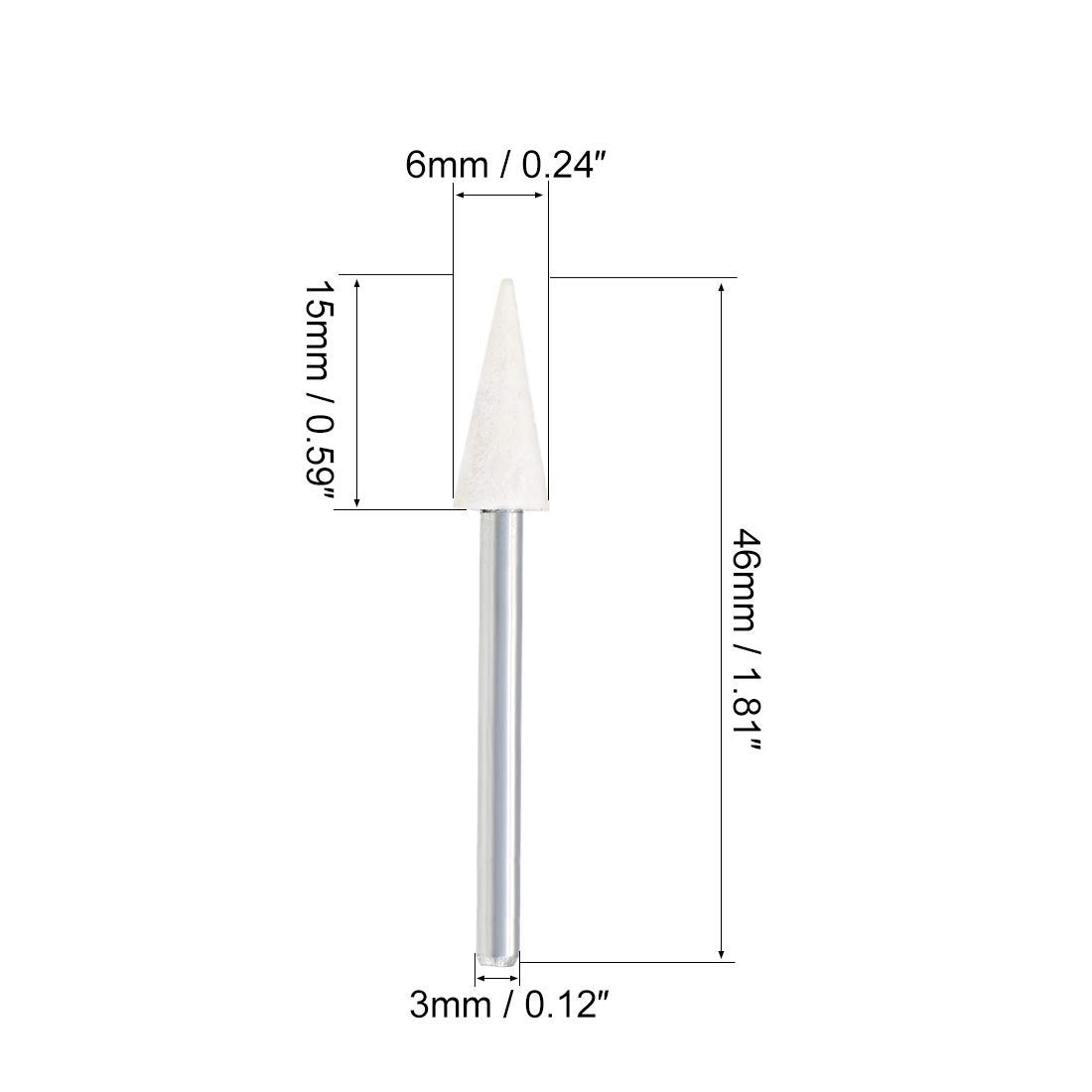 10 Punte Per Lucidatura In Feltro - Testa 30mm, Supporto 1/4", Per Strumenti Rotanti, Levigatura E Pulizia - Foto 8