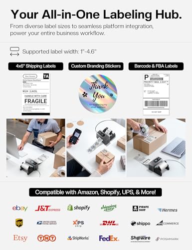 Phomemo 4x6 Shipping Label Printer with Touch Screen - image 5