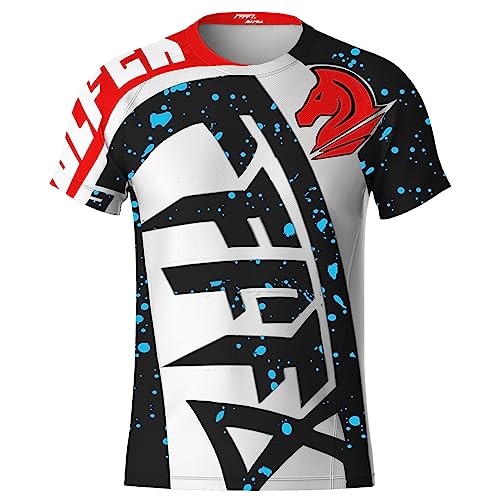 Hombres Maillot Transpirable Ciclismo Bicicletas Manga Corta Hombres Ciclismo Traje MTB Transpirable Secado rápido Superior Negro Bicicleta Manga Corta, Manga Corta (Blanco,XXL)