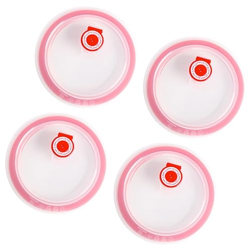 Ciieeo Leak-proof Microwave Oven Heating Bowl Lid 4.5 Inch Stainless Steel Sealing Cover for 11.5cm Ceramic Bowls Kitchen Fresh-keeping 4pcs Set