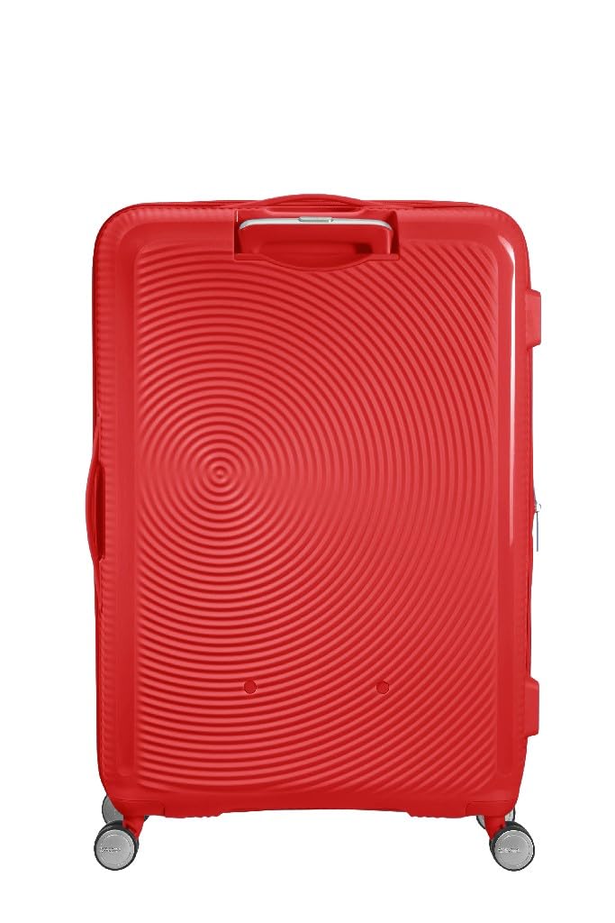 American Tourister Soundbox - Spinner L Advanced Suitcase, 77 cm, 97/110 L, Rosso (Coral Red)