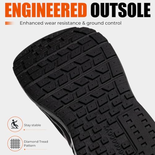Image of Men's Wide Width Walking Shoes - Wide Toe Box Cushion Sneakers | Male Cross Training Shoes Breathable Mesh Support, Non-Slip Tennis Outsole for Road Running, Gym, Hiking & Daily Foowear
