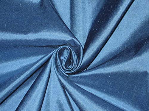 Soie Dupion 100% pure bleu nuit 137 cm DUP#85 pour haute couture