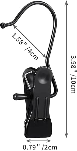 Miniatura 9 de Paquete de 30 ganchos para botas para armario, ganchos de lavandería con clips, soporte para botas, clips para colgar, perchas multifuncionales