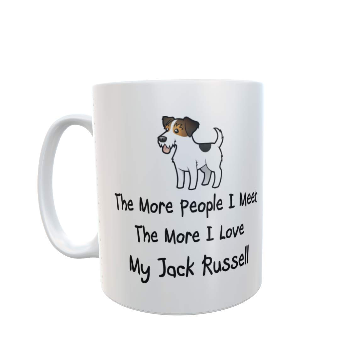 Decalarama Jack Russell Mug The More People I Meet The More I Love Cute Cup Dog Owner Gift