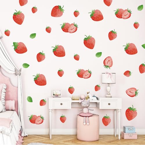 Vinilos Decorativos de Fresas - 64 Piezas en 8 Hojas miniatura 1