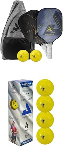 JOOLA Essentials - Juego de paletas de pickleball + bolas de pickleball JOOLA Primo, paquete de 4