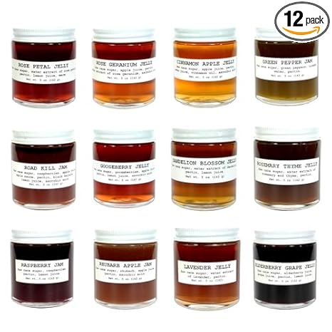 Gourmet Jellies & Jam Gift Set, Assorted Low Sugar Jam & Jellies, Jam & Jelly Gift Sets, Jams, Jellies & Preserves (12 pack) - Smoke Camp Crafts