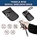 Yourkar 2PCS Car Key Faraday Pouch, RFID Signal Blocking Key Pouch, Carbon Fiber Key Faraday Bag Pocket, Car Accessories (Small)