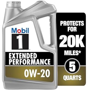 Mobil 1 Extended Performance Full Synthetic Motor Oil 0W-20, 5 Quart