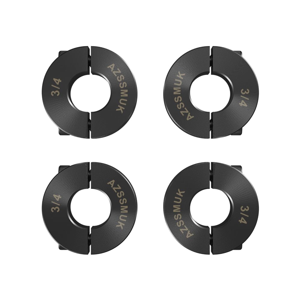 3/4" Bore Double Split Clamp-On Shaft Collars with Set Screw of 4-packed