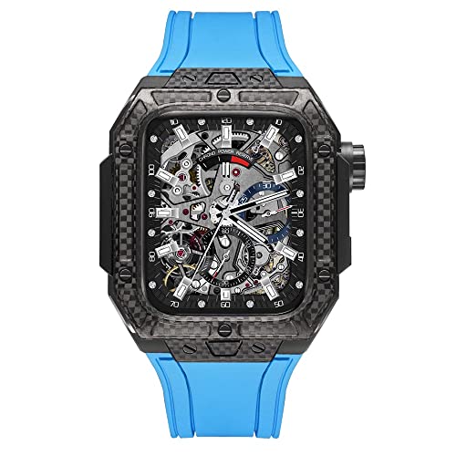 Kit modification Apple Watch 45mm en carbone et acier, l'élégance ultime pour iWatch Series 8