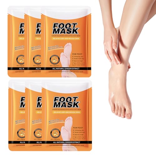 6 Pares Mascarilla Para Pies, Mascarilla Pies Exfoliante, Calcetines Exfoliantes Para Los Pies, Mascarilla Pies Skincare, Calcetines Hidratantes Para Pies, Cuidado De Los Pies Secos Y Dañados