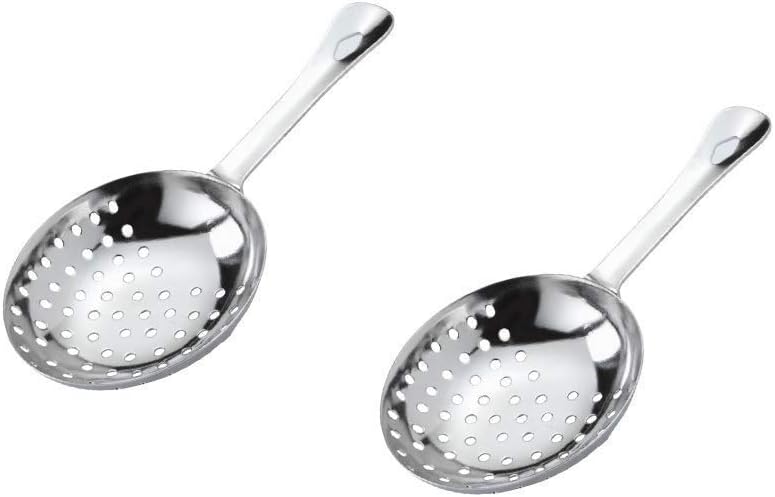 - NCO Julep Strainer, Stainless Steel Cocktail Strainer, Bar Strainer, Drink Strainer, Bartender Supplies/Bar Accessories - 2 Pcs Set