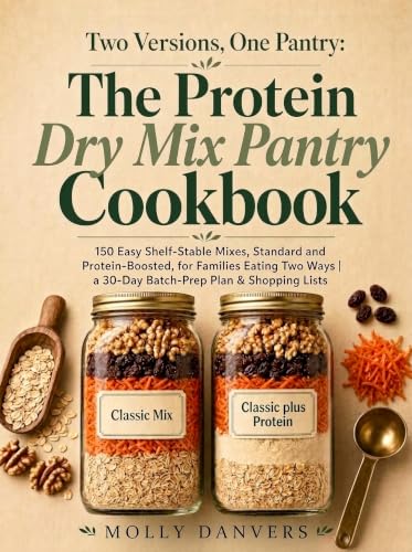 Two Versions, One Pantry: The Protein Dry Mix Pantry Cookbook: 150 Easy Shelf-Stable Mixes, Standard and Protein-Boosted, for Families Eating Two Ways | A 30-Day Batch-Prep Plan & Shopping Lists