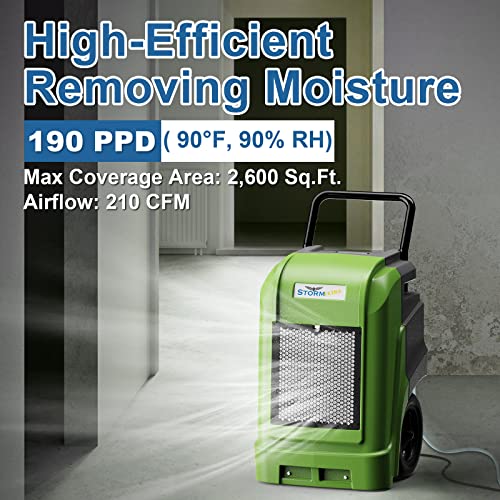 Image of ALORAIR Commercial Dehumidifier with Pump Drain Hose, 190 Pints Smart WiFi Industrial Dehumidifier Large Capacity for Basements, Garages, Mall & Job Sites, 6 Years Limited Warranty