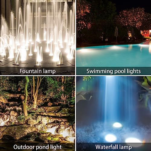 AVEKI Solar LED Landscape Spotlight,Waterproof 6 LEDs Pond Light Underwater Light Adjustable Lighting Angle,Security Lighting Dark Sensing Auto On/Off for Outdoor Garden Courtyard Lawn Fish Tank Pool - Image 6