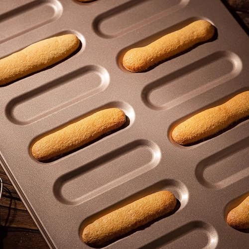 14 Slot Finger Cookie Press Carbon Steel Breadstick Ladyfinger Making Biscuits Stick Baking Tray for Parties Family Cooking Gadget - Image 3