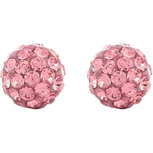 STUDEX Tiny Tip Stud Earrings Tiffany Setting Hypoallergenic for Small Ears 4.5mm Light Rose Fireball, Sterling Silver
