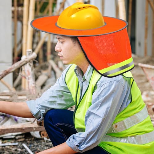 Zerodeko Visera de ala Completa para Casco de Construcción Naranja, 2 Piezas 5
