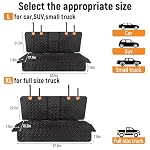 Dog Car Seat Cover for Back Seat Truck,Truck Back Seat Pet Cover for Dogs,Waterproof Scratchproof Rear Bench Seat Cover Protector (Black, XL) - Image 5