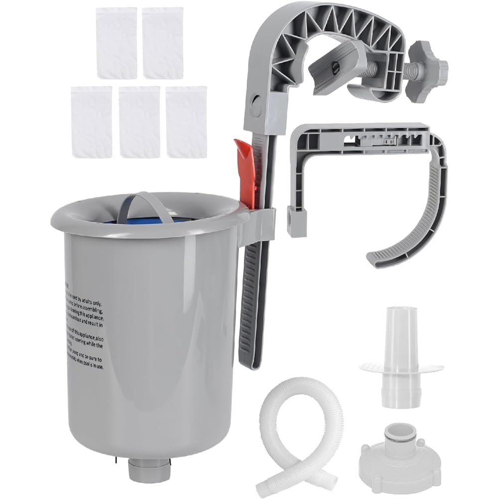 Hndhbfgrt Floating Pool Skimmer-Wall Mount& Above Ground Pool Skimmer for Leaves/Debris,Fits Inflatable/Metal Frame Pools