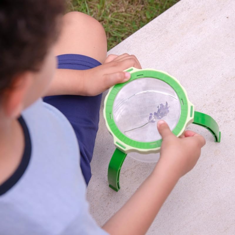 Loupe de table et pot d'observation TickiT grossissement 2X pour petits objets - 3
