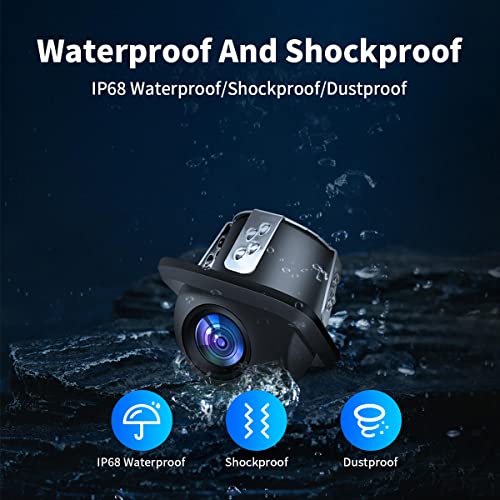 Image of Universal HD Backup /Front View Camera, IP68 Waterproof Rear View Backup Camera Wide View Angle Automatic CMOS - Easy to Install and Provides Crystal Clear Views of What's Behind You