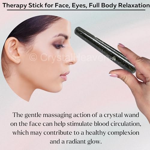 Image of Nuummite Crystal Wand - Smooth Crystal Wand for Energy Healing, Chakra Balancing, Meditation and Home Decor - Crystals and Healing Stones for Gift