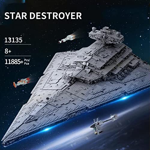 YLPCK Super Star Destroyer, Technic Raumschiff Modellset 11885 Teile Empire Raumzerstörer Modell Bausteine Kits Riesiges… – Bild 3