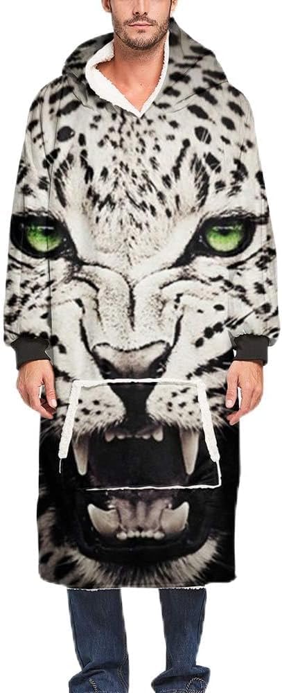 Couverture à capuche oversize haut de gamme imprimé 3D avec finitions soignées