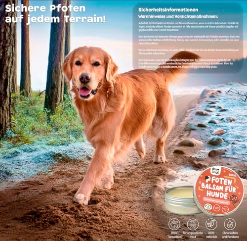 Droolings Pfotenbalsam Hund und Katzen 100% Natürlicher Balsam für Nase und Pfotenpflege 60 ml