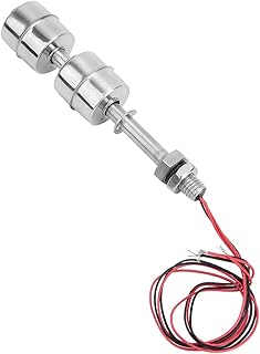 Float Switch Water Level Sensor,Stainless Steel Double Ball Float Switch Water Level Controller Sensor for Tank Pool Fish Liquid Sink (Floating Body 100mm)