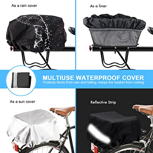MATTISAM Cesta de Bicicleta Traseira, [Instalação Sem Ferramentas], Cesta de Rack de Bicicleta para