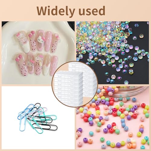 Image of 26 Pack 728 Slots Diamond Painting Storage Containers Bulk,Bead Organizer Box with 768 Labels Stickers for Art and Craft Supplies, Diamond Painting Accessories