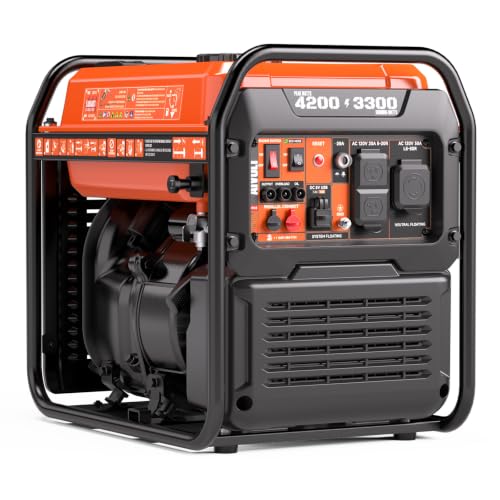 AIVOLT 4200W Inverter Generator Gas Powered, Portable Open Frame Generator