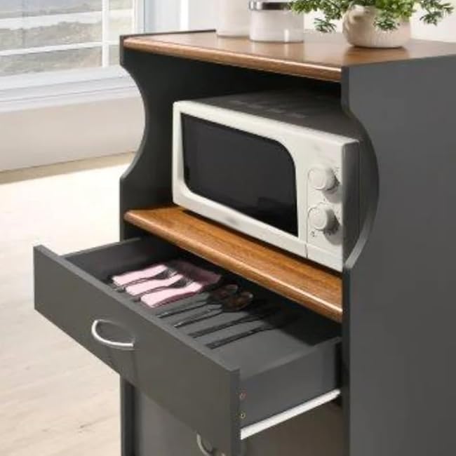 Microwave Kitchen Cart, Mobile Kitchen Cart for Home and Office Kitchen-svULWslM