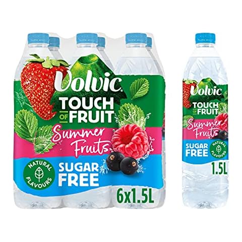Volvic Touch of Fruit Sugar Free Summer Fruits Flavoured Water, 6 x 1.5 Litre Cover