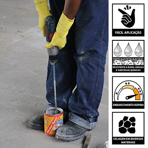 Sika - Adesivo estrutural - Sikadur Epóxi Cinza - Colagem de concreto - Pote de 1Kg
