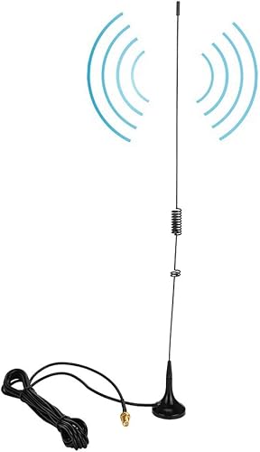 Miniatura 3 de Antena de radio de doble banda VHF UHF 144430MHz Jamón Antena de radio de mano de dos vías Base magnética SMA Antena hembra para Kenwood UV-5R