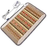 ThermoGem Infrared Amethyst Tourmaline Jade Mat - Mini 32' L x 20' W - Thick & Rigid - Natural Crystals - Adjustable 86-158°F (30-70°C) Heating - Negative ions - Bio Stimulation Photon Red Light