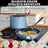 Nuwave 9pc Cookware Set Healthy Duralon Blue Ceramic Nonstick Coated, Diamond Infused Scratch-Resistant, PFAS Free, Oven Safe, Induction Ready & Evenly Heats, Tempered Glass Lids & Stay-Cool Handle #4