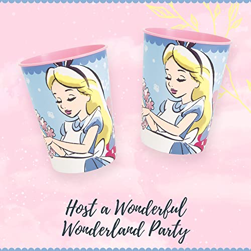 Unique Alice In Wonderful 8 Count Party Cups 16 Oz - Reusable Plastic Sturdy Cup - Parties Favors Girls Kids Birthday Supplies, Decorations Set #TOP3