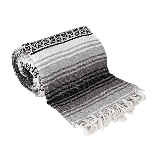 Canyon Creek Authentic Mexican Yoga Falsa Blanket (Grey)