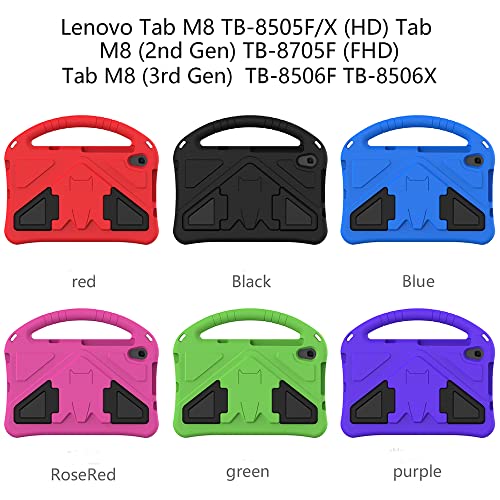 Tading Kids Case for Lenovo Smart Tab M8 for Boys Girls Lenovo M8 Tablet Case with Handle Stand for Lenovo Tab M8 4th Gen TB-300FU 3rd gen TB8506F 2nd Gen TB-8505F TB-8505X - Image 2
