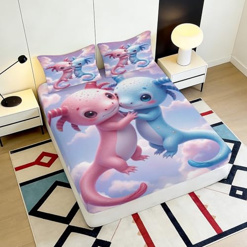Drap housse axolotl 180x200 microfibre bonnet 25cm - 6