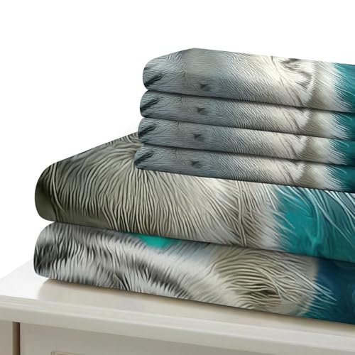 Housse de couette tigre blanc impression numérique 3D microfibre premium - 7