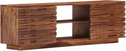 Suuim Mueble de TV para Sala de Estar, Mueble de TV, Consola Multimedia, Mueble de TV de Madera de 47,2 x 11,8 x 15,7 Pulgadas, Madera Maciza de Sheesham para Sala de Estar, Pasillo, Entrada, Granja,